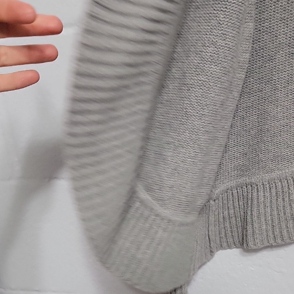 Talbots Petites Gray Shawl Collar Knit Cardigan Sweater Size LP - Picture 9 of 12